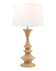 30in Rattan Woven Table Lamp | TJ Maxx