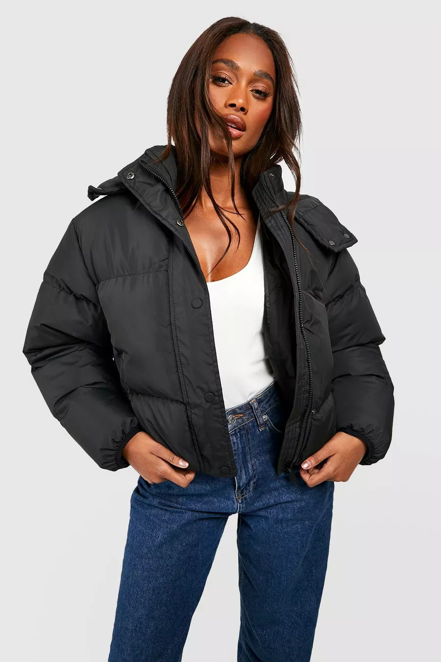 Hooded Padded Jacket | Boohoo.com (US & CA)