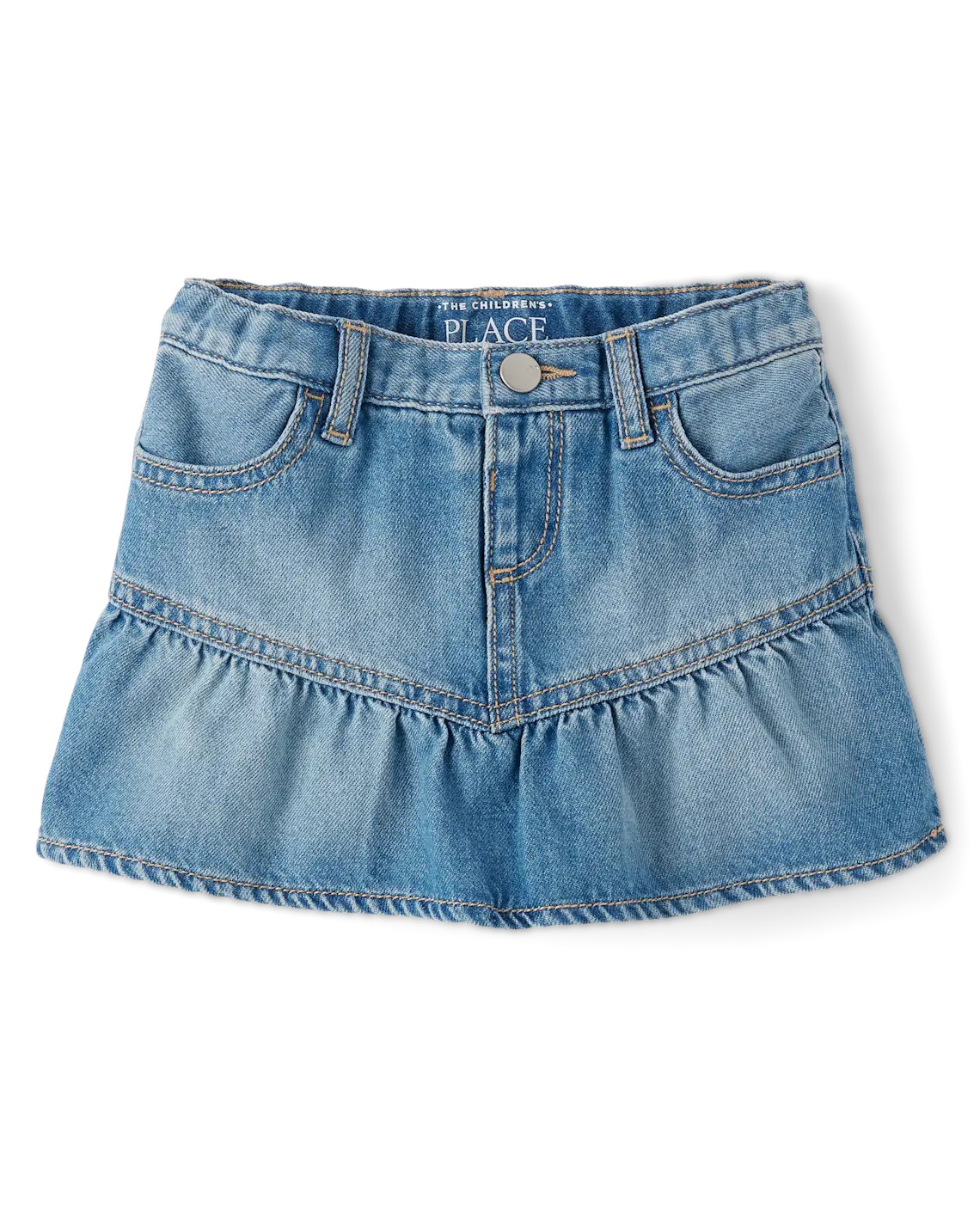Toddler Girls Denim Ruffle Skort - blue | The Children's Place