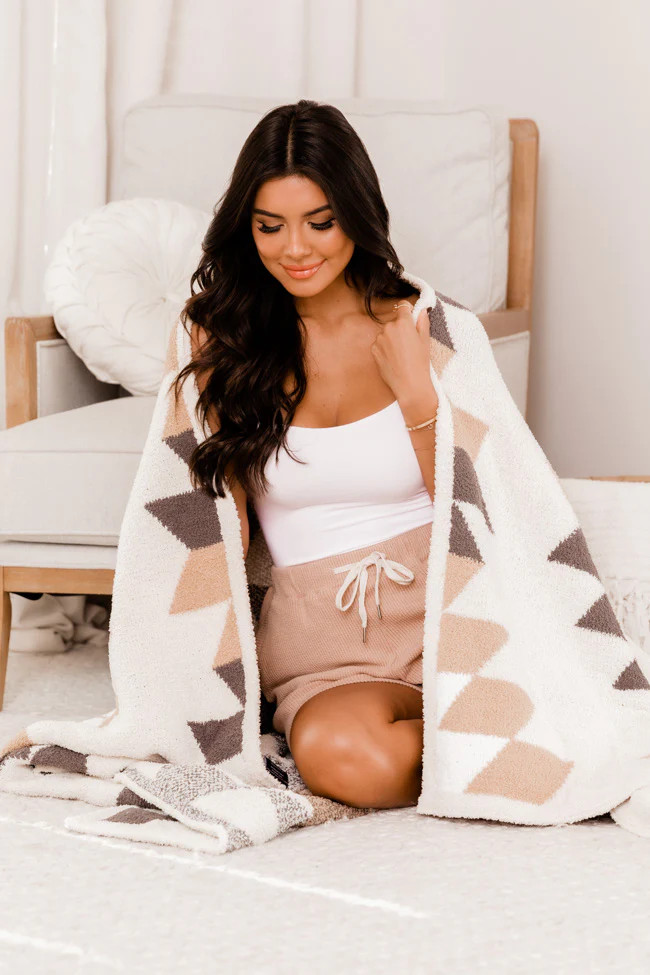 Make Me Believe Southwestern Brown And Black Blanket | Pink Lily