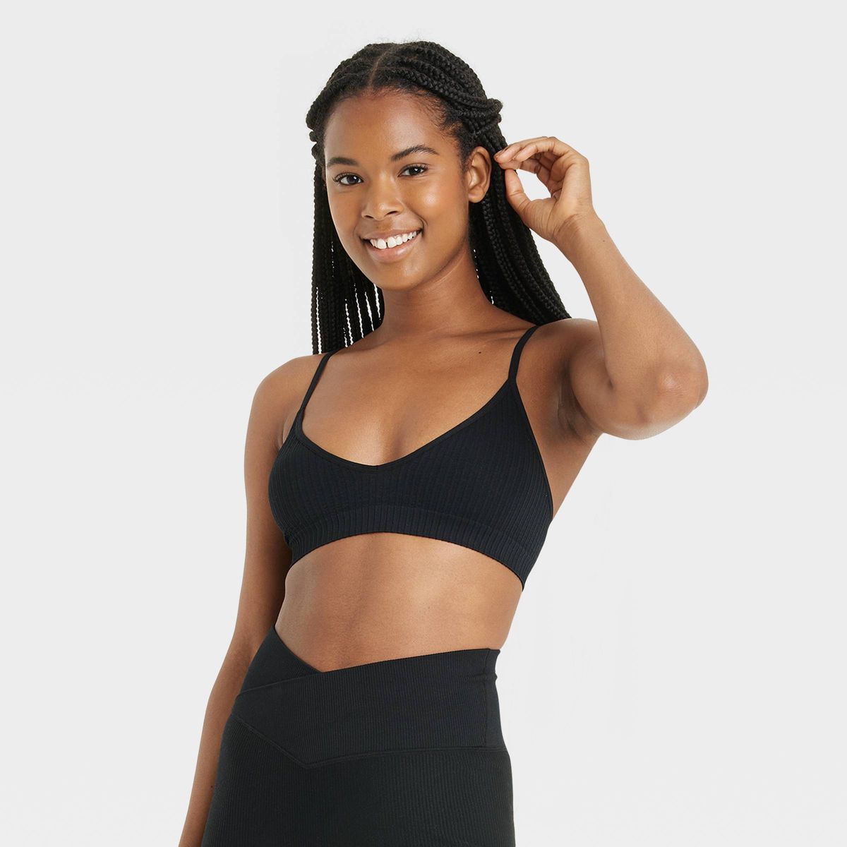 Women's Ribbed Triangle Bralette - Colsie™ | Target