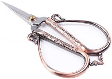 BIHRTC 6.3 Inches Vintage Style Stainless Steel Auspicious Clouds Scissors Sewing Shears DIY Tool... | Amazon (US)