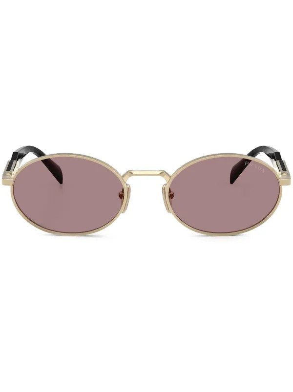 Prada Eyewear Sonnenbrille Mit Rundem Gestell | Gold | FARFETCH DE | Farfetch Global