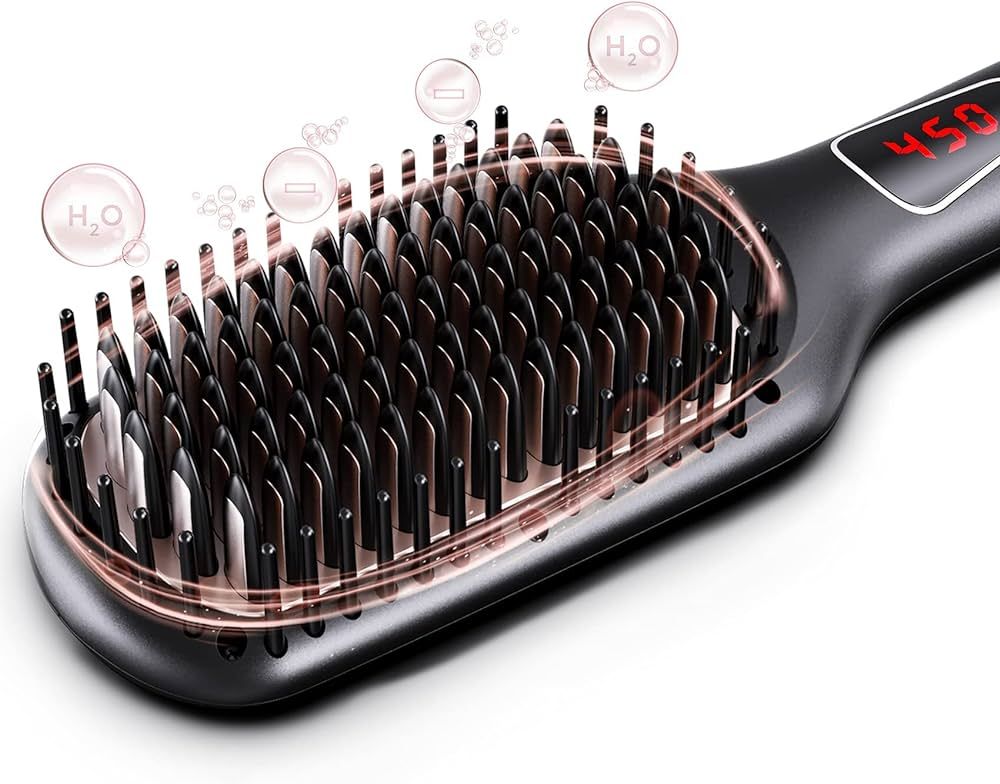 MEGAWISE Pro Ceramic Ionic Hair Straightener Brush for Home Salon | MCH Fast 20s Heating Tech wit... | Amazon (CA)
