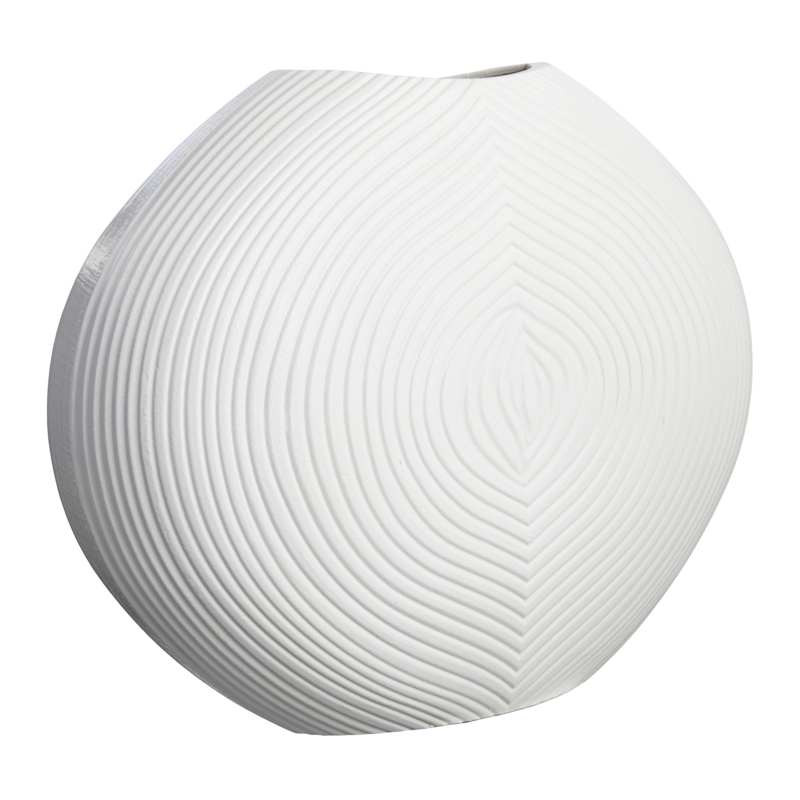 White Faux Wood Vase, 14" | At Home