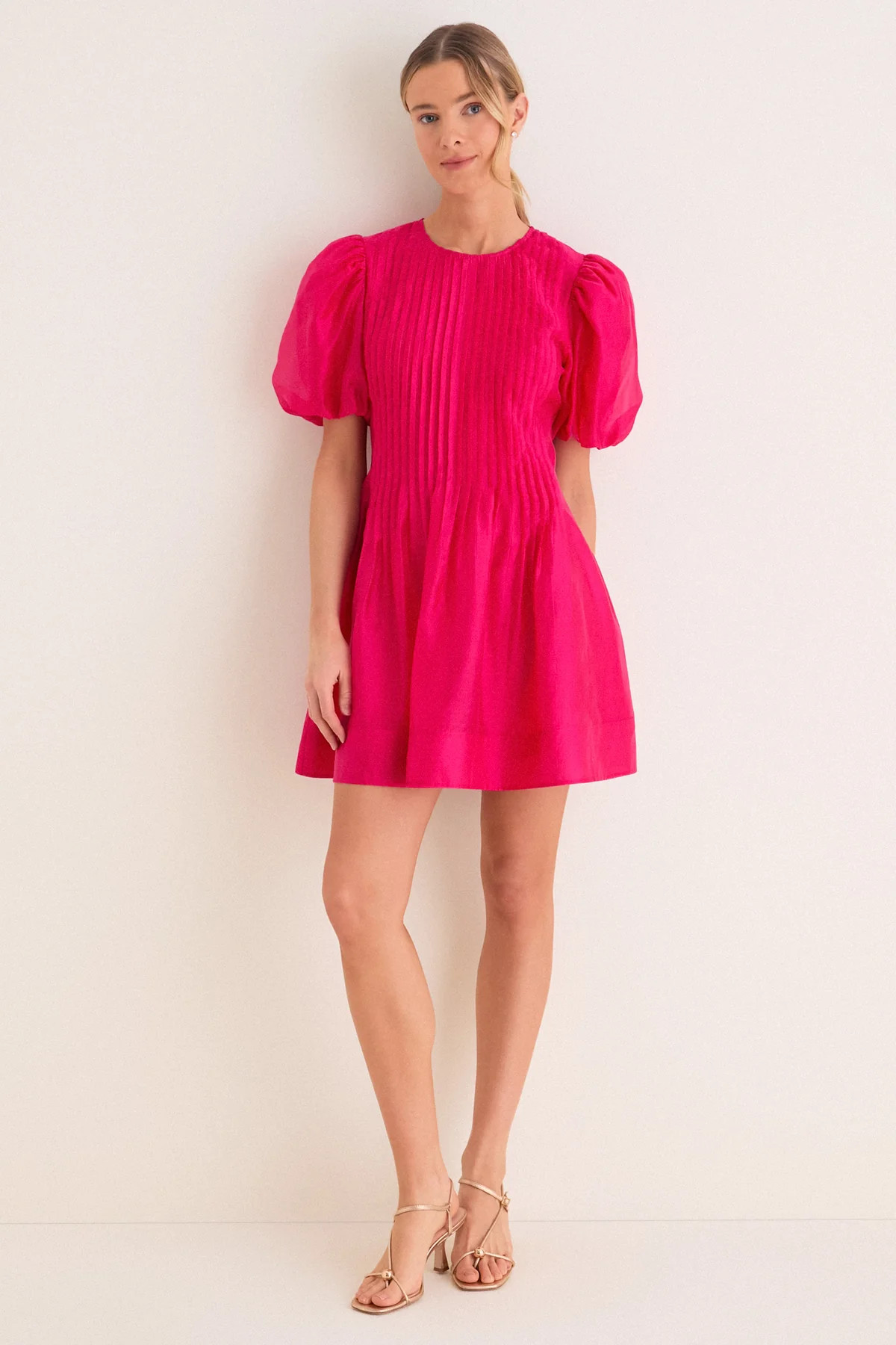 Hot Pink Taffeta Mere Mini Dress | Tuckernuck (US)