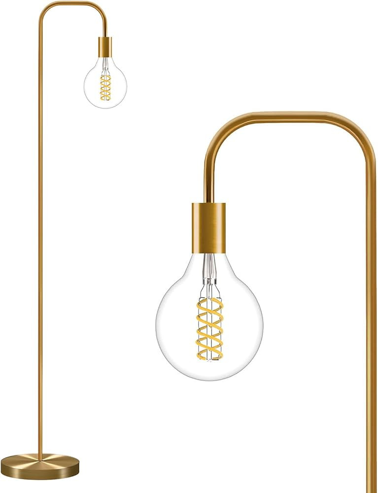 Oneach 63.75 '' Industrial Floor Lamp for Living Room Bedroom Office Metal Minimalist Tall Standi... | Amazon (US)