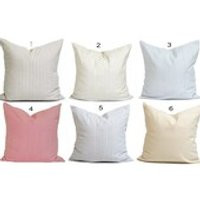 Ticking Stripe Pillow Covers, French Ticking Decorative Pillow, Throw Pillow, Cushion, All Sizes,Euro Sham,cm,French Country.Farmhouse Decor | Etsy (US)