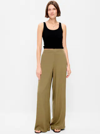 High-Waisted Playa Wide-Leg Pants | Old Navy (CA)