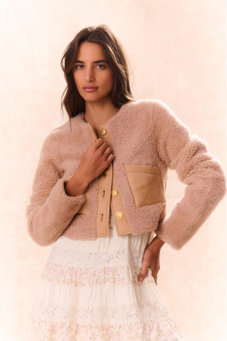 Lully Faux Shearling Jacket | LoveShackFancy