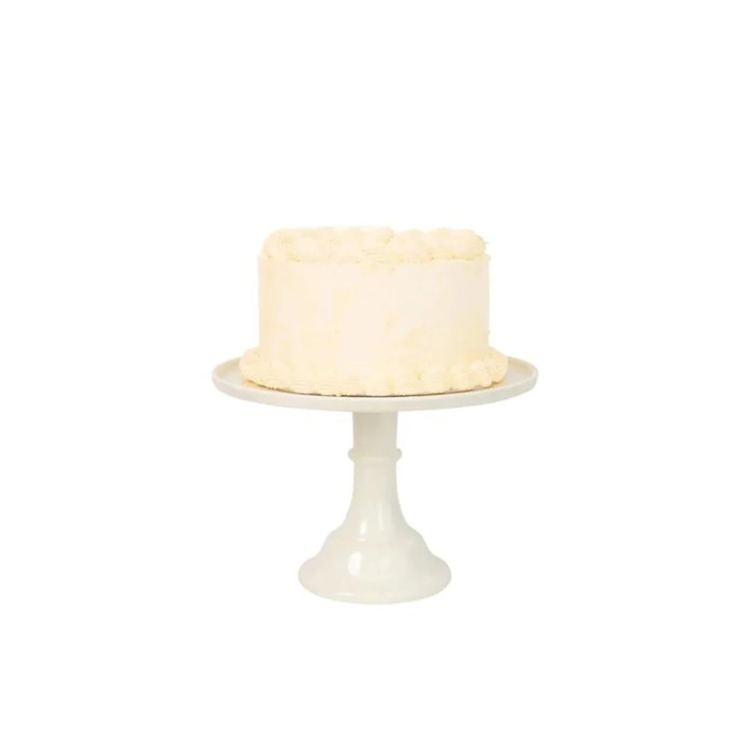 Linen White Melamine Cake Stand | Pink Antlers