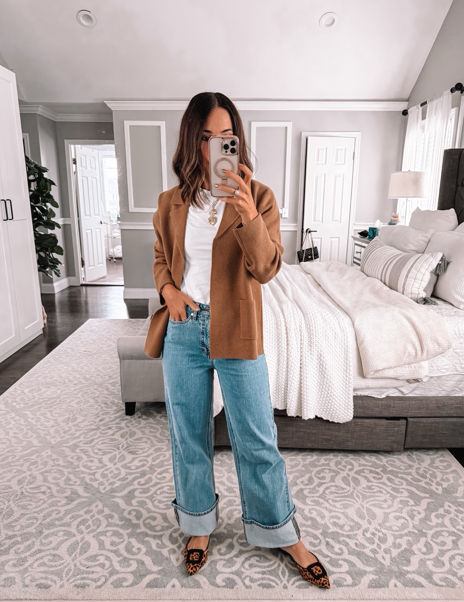 Loving these new jeans from Macys! Currently on sale. The wide cuff is so cute and the perfect little coatigan on sale. Wearing normal size 2 in jeans and xs in cardigan 

#LTKFindsUnder100 #LTKFindsUnder50 #LTKStyleTip