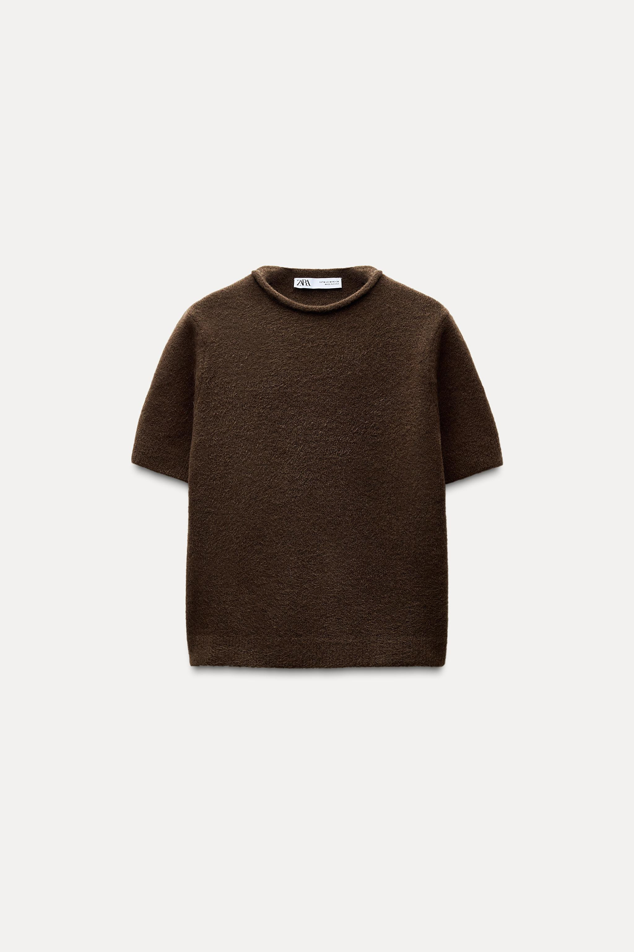 SOFT SHORT SLEEVE KNIT SWEATER | Zara US