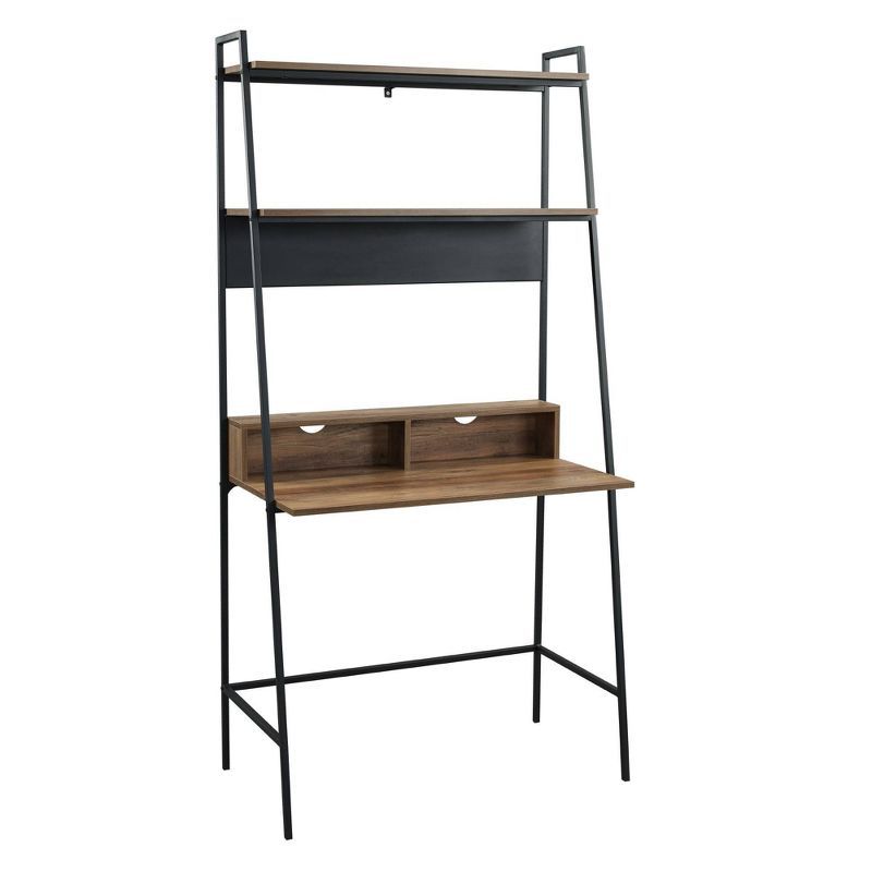 36" Writing Desk with Open Storage Ladder Bookshelf - Saracina Home | Target