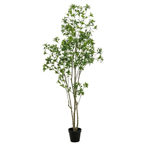 Bernice Updated Traditional Green Faux Pieres Potted Tree - 8' | Kathy Kuo Home