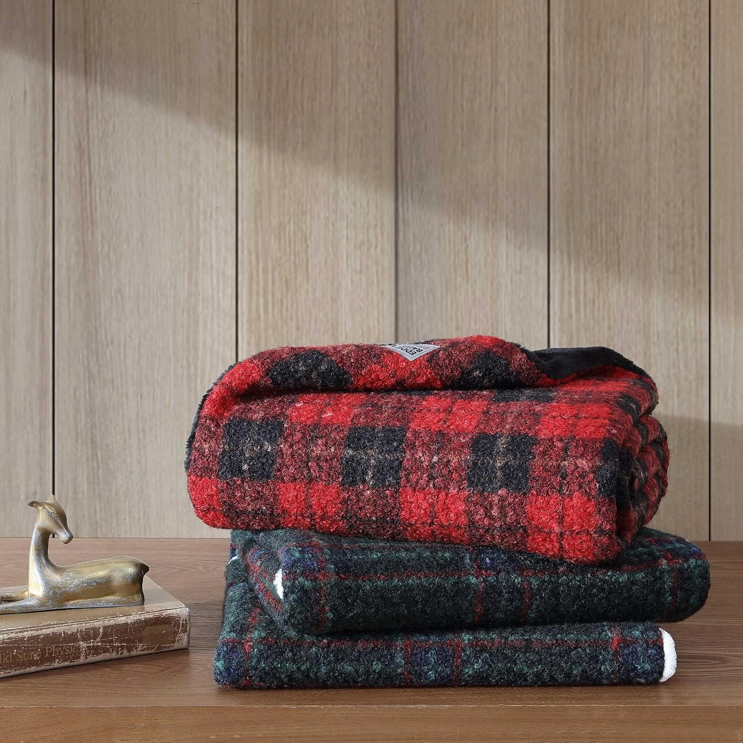 Eddie Bauer - Throw Blanket, Brushed Fleece Bedding with Sherpa Reverse, Soft & Cozy Plaid Home D... | Amazon (US)