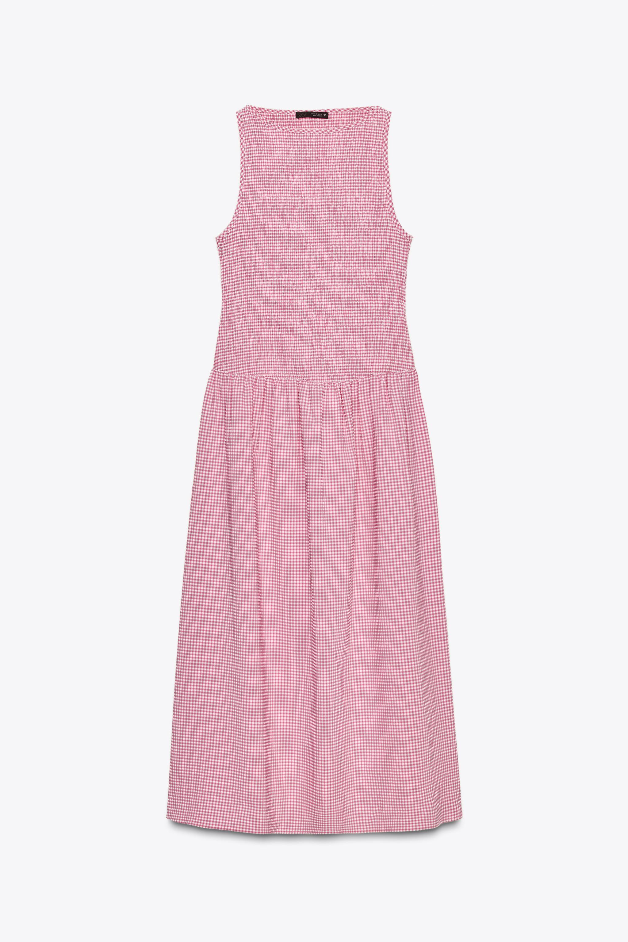 GINGHAM MIDI DRESS | Zara US