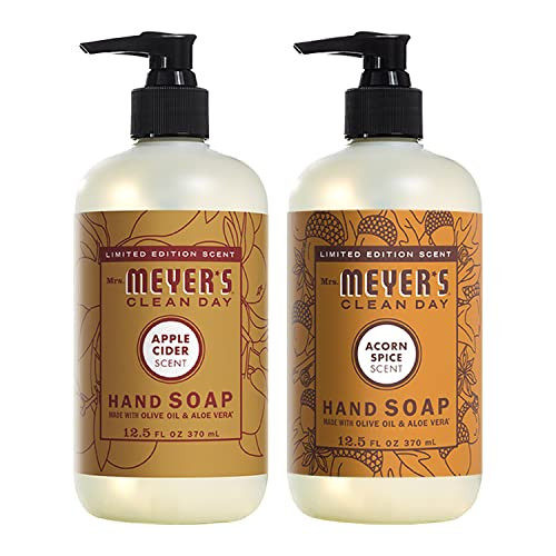 MRS. MEYER'S CLEAN DAY Hand Soap Variety Pack, 1 Apple Cider, 1 Acorn Spice, 2 CT | Amazon (US)