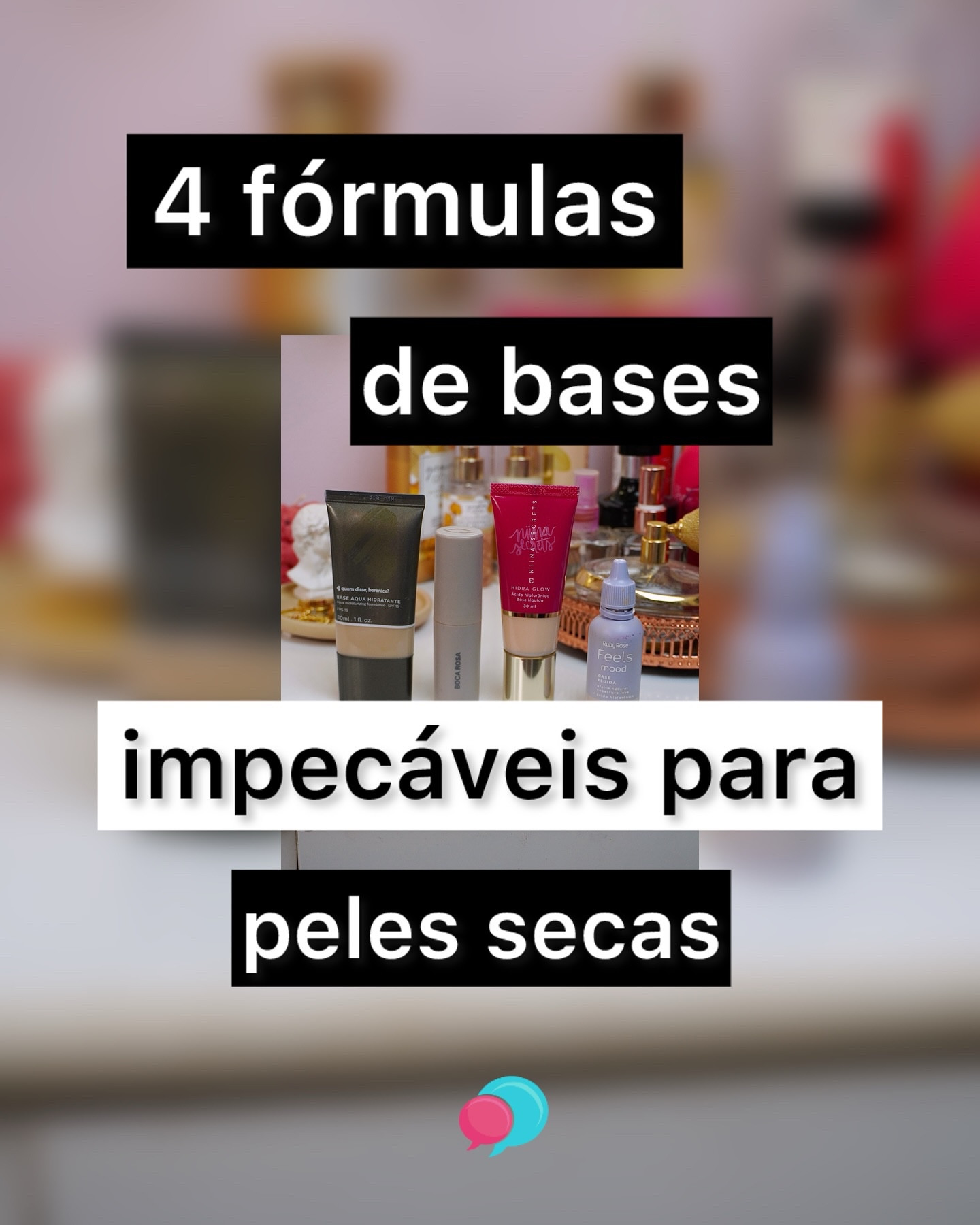 4 fórmulas de bases impecáveis para peles secas (e alta resistência ao calor do Nordeste ☀️)
.
Salve o post para consultas e pra ler com calma 🤓
.
Bases: 

• Base Aqua Hidratante de @quemdisseberenice 

• Stick pele de @bocarosabeauty @bianca 

• Hidra Glow de @linhaniinasecrets @niinasecrets @eudora 

• Base Feels Mood de @rubyrosebrasil 
Veja conteúdo completo em meu Instagram @tagarelandomoda
.
Conhece ou usa alguma? Me conta aqui tua experiência e tipo de pele 🥰👇
.
#basehidratante #basesnacionais #peleseca #maquiagempeleseca #dicadatagarela #bocarosa #niinasecretseudora #hidraglow #stickpele #quemdisseberenice #rubyrose