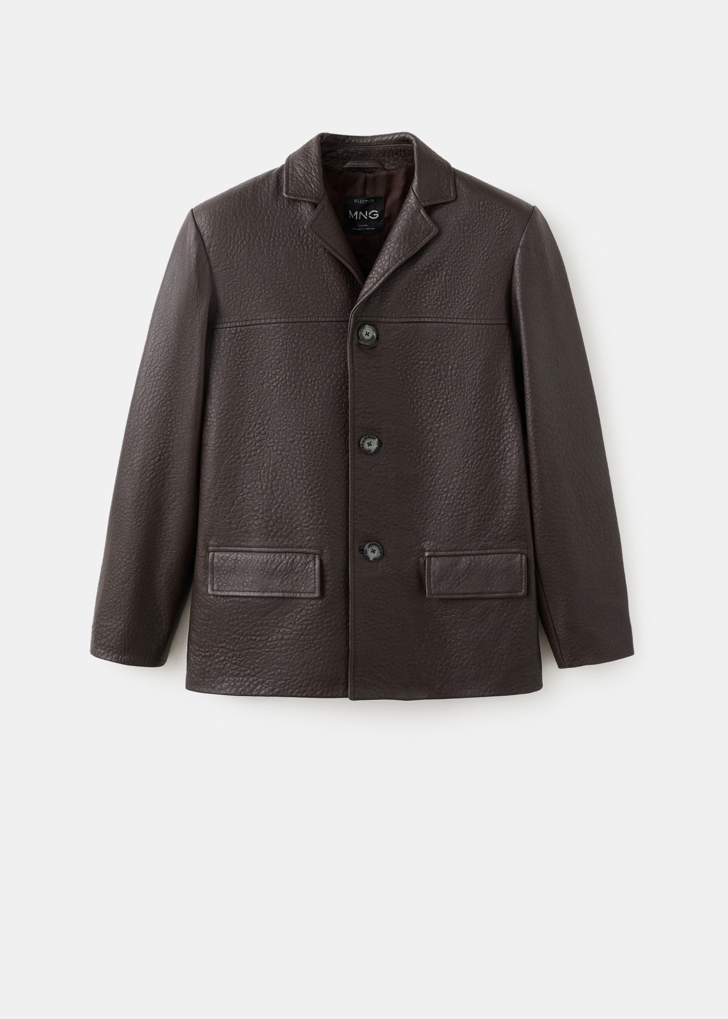 Leather blazer with buttons | Mango (US/MX/AU)