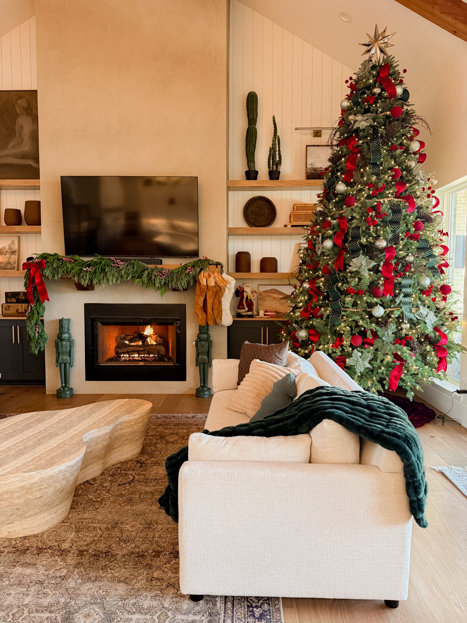 2024 Joplin Family Christmas Tree (classic edition)
Linked as much as I could. Our tree is a 22’ from Balsam Hill. (Can’t link it)
Nutcrackers are from last year and i spray painted them. 
Mantel Garland: mix of hobby lobby + Amazon 

#LTKSeasonal #LTKHoliday #LTKHome