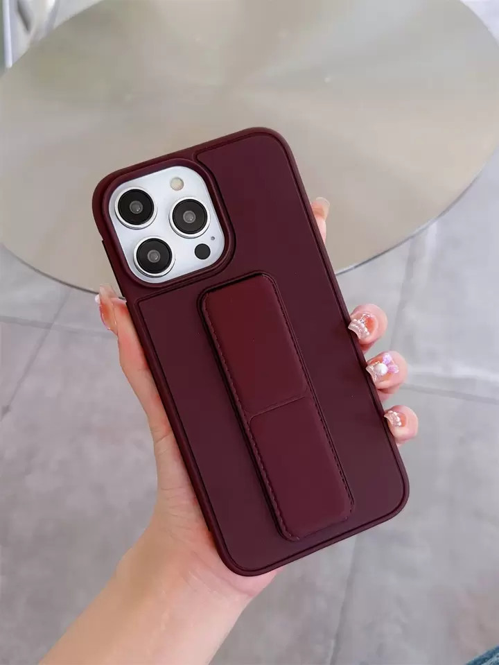 TrendsSolid Phone Case With Foldable Holder Compatible With iPhone15/15Plus/15Pro/15Promax | SHEIN