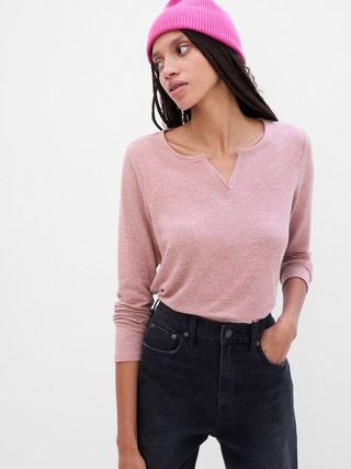 SuperSoft Splitneck Tunic Top | Gap Factory