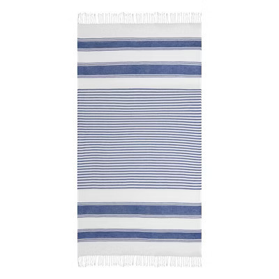 Unique Bargains Quick Drying Stripe Pattern Beach Towel 40" x 72" Blue | Target