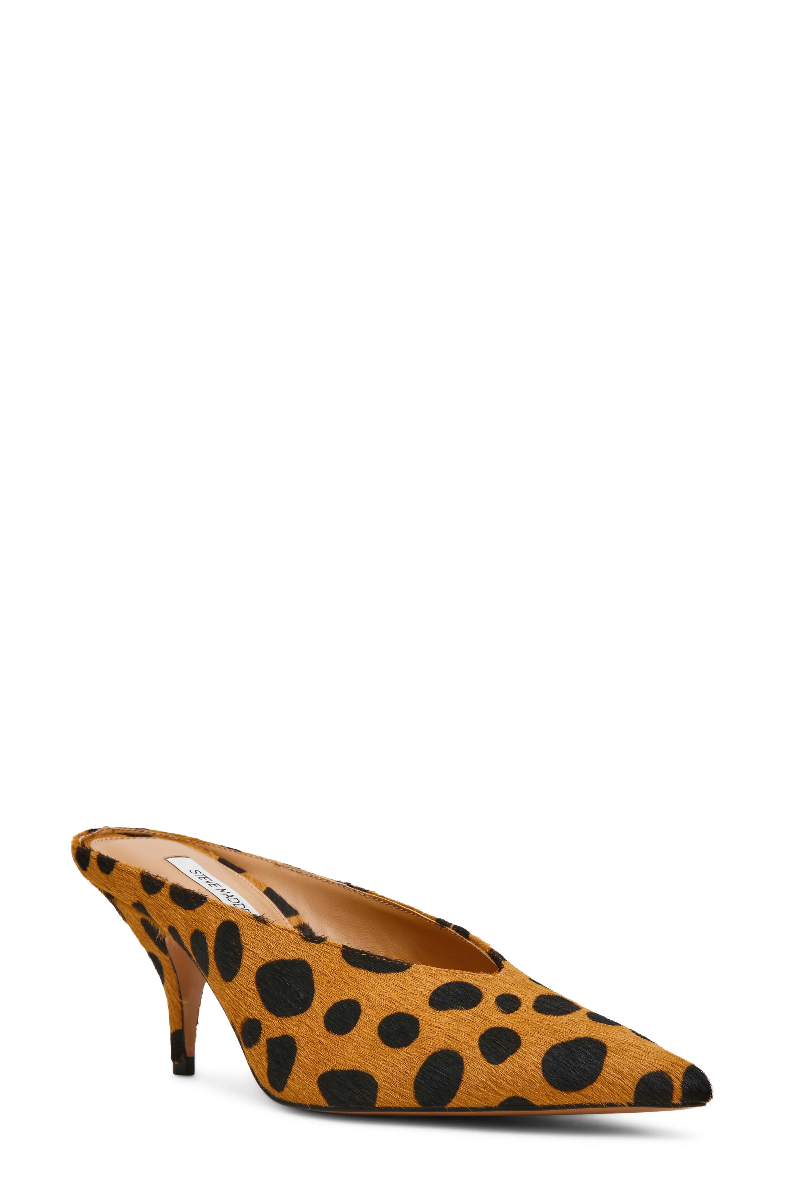 Steve Madden Fonza Pointed Toe Mule in Spot Leopard at Nordstrom, Size 9.5 | Nordstrom
