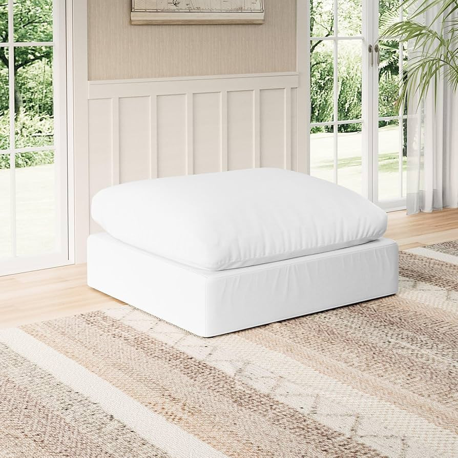 Modular Sectional Sofa Cloud Couch,Down Filled Comfy Cloud Modern Sofa,White Linen Oversized Couc... | Amazon (US)