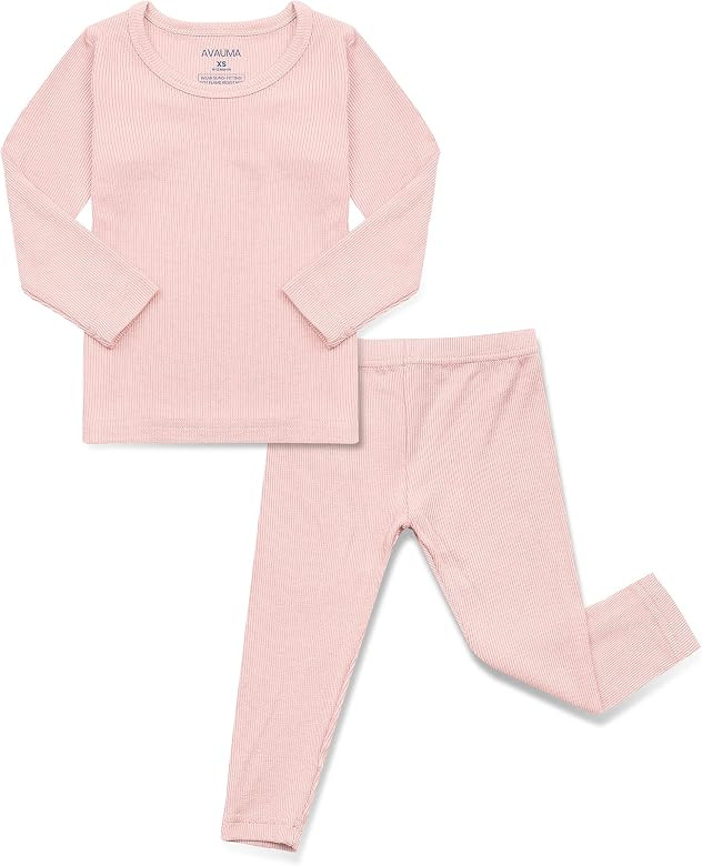 AVAUMA Baby Boys Girls Pajama Set Kids Toddler Snug fit Ribbed Sleepwear pjs for Daily Life Style | Amazon (US)