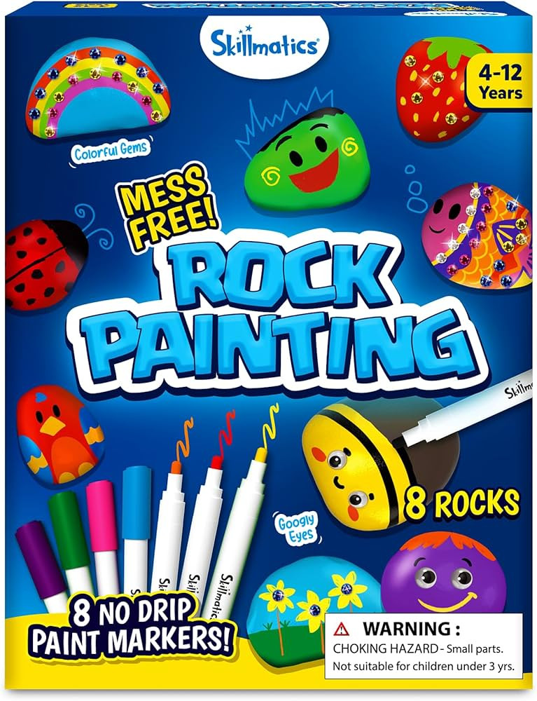 Skillmatics Rock Painting Kit - Mess-Free Art & Craft Activity for Girls & Boys, Craft Kits & Sup... | Amazon (US)
