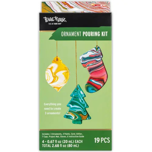 Brea Reese Acrylic Paint Pouring Kit Ornaments in Multicolored at Nordstrom | Nordstrom