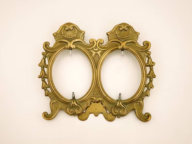 Double Brass Picture Frame Art Nouveau Style - Etsy | Etsy (US)