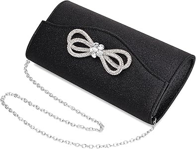 Gets Women Evening Bag Rhinestone Bow Clutch Purse for Women Party Wedding Prom Cocktail Formal Flap Handbags | Amazon (US)