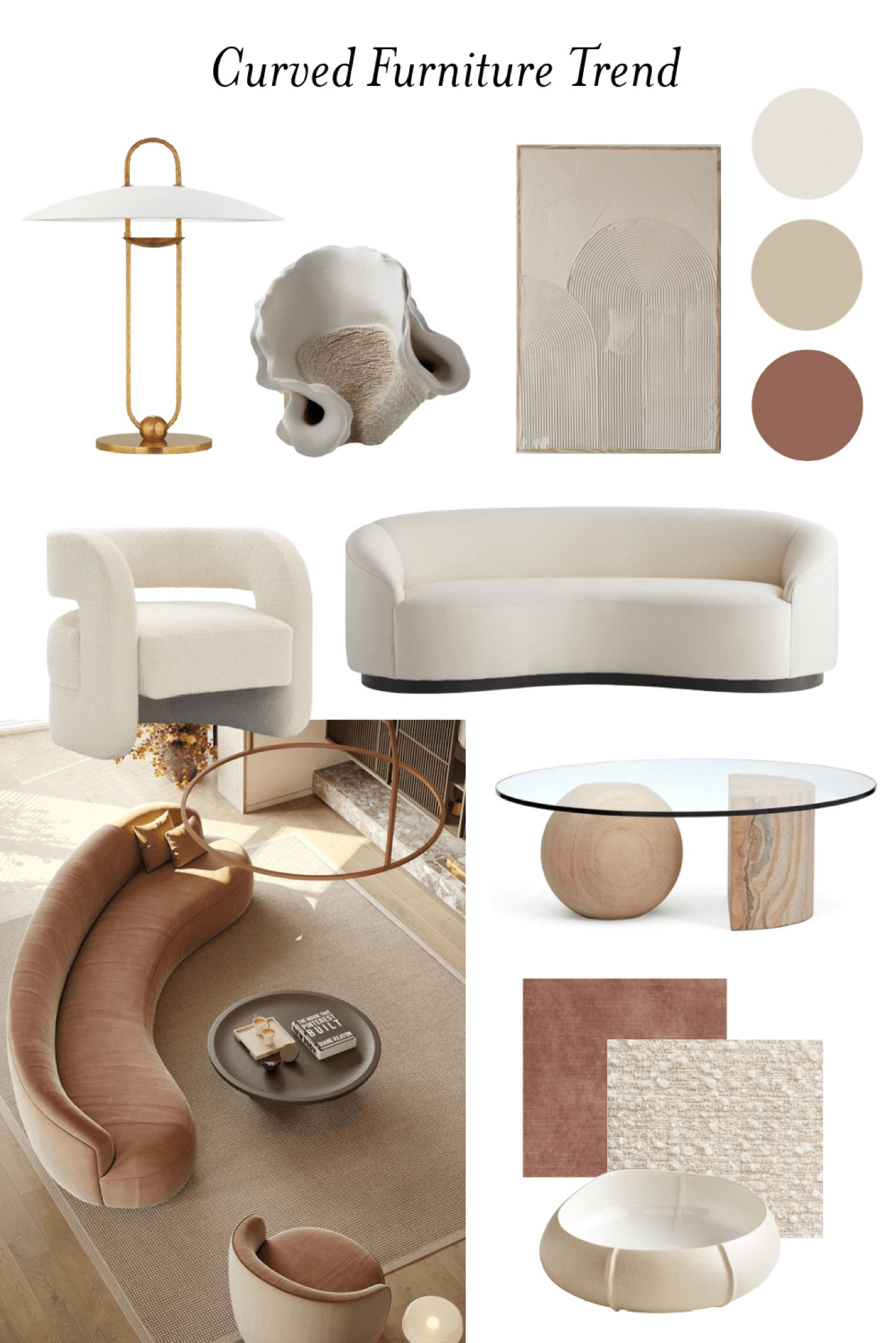 Curved furniture is one of the hottest new trends in interior design, and it's enjoying a resurgence in popularity lately

#LTKcurves #LTKhome #LTKstyletip