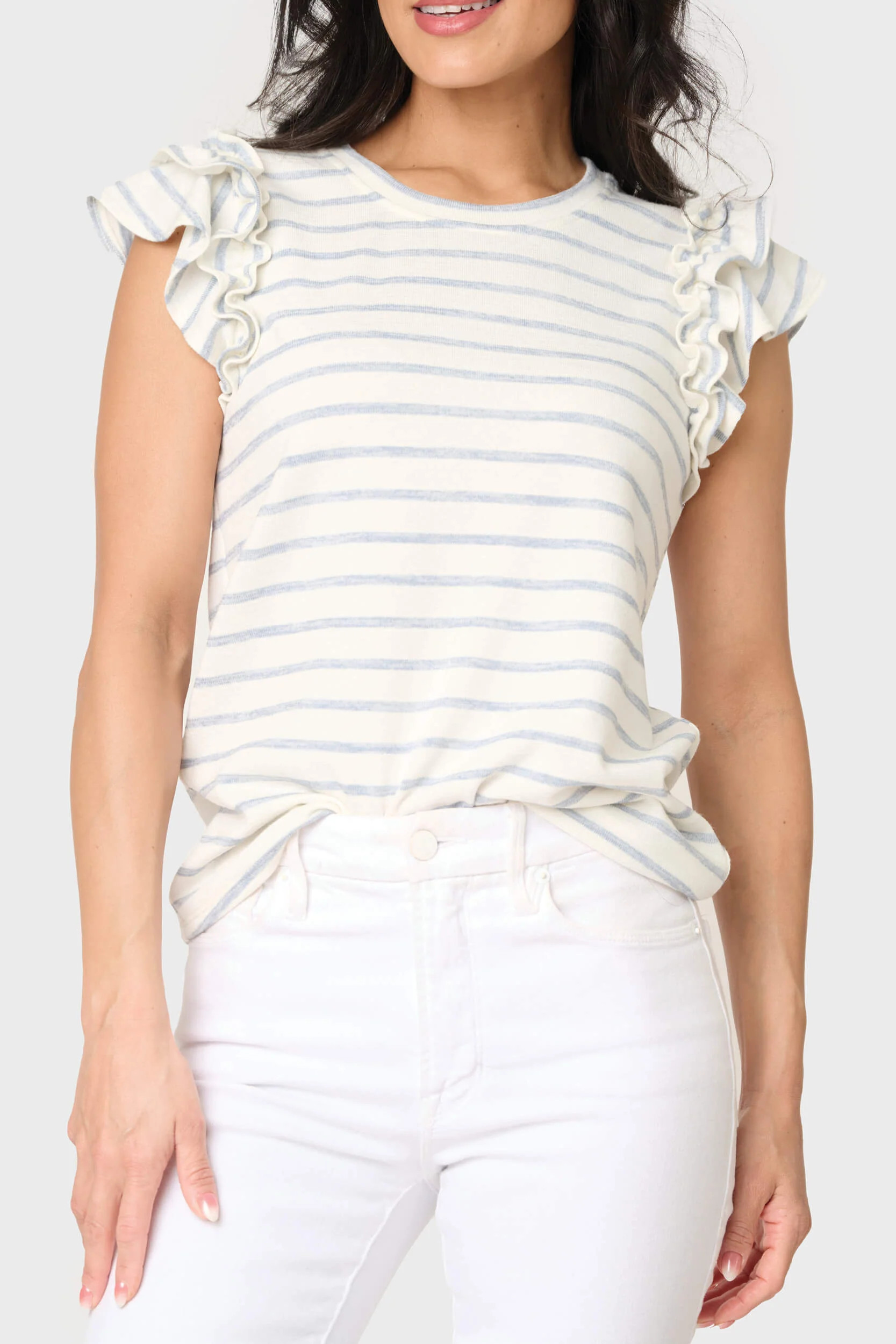 Butterfly Stripe Knit Top | Gibson