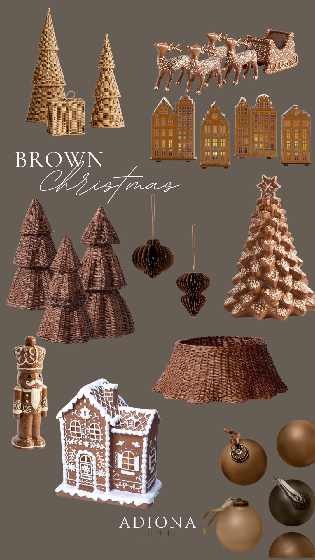 Brown Christmas decor 

#LTKHome #LTKSeasonal #LTKHoliday