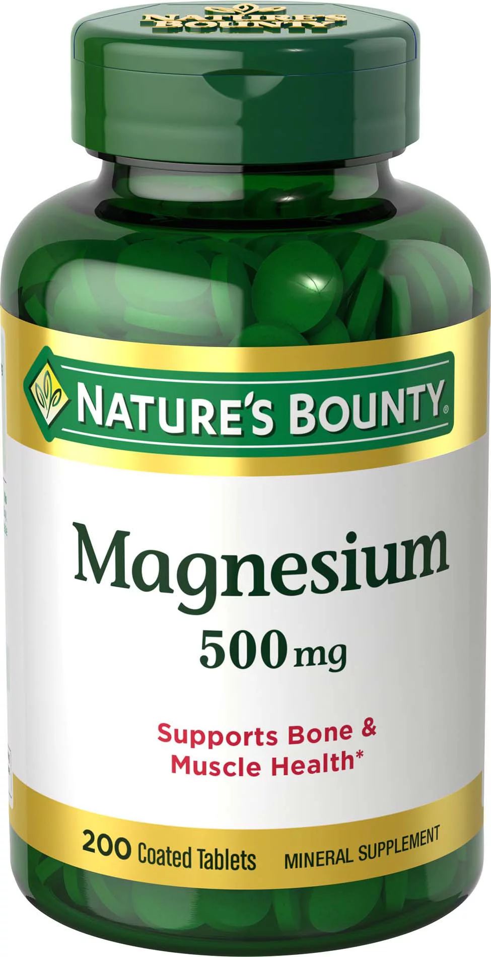 Nature's Bounty Magnesium, Mineral Supplement, 500 mg Capsules, 200 Count - Walmart.com | Walmart (US)