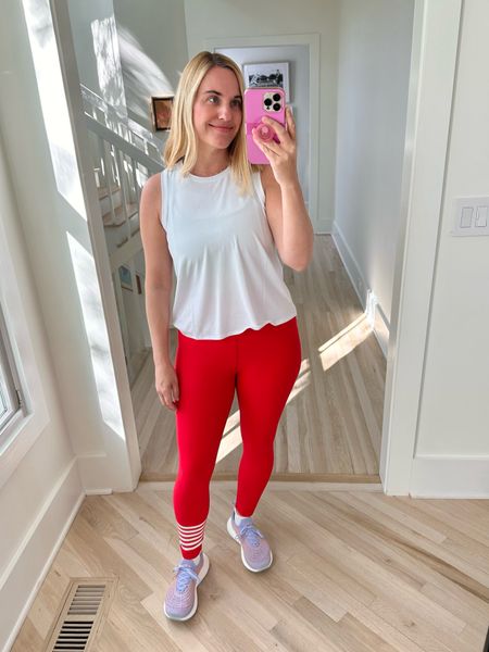 Got yet another pair of my lost favorite leggings in the new red color! I wear a medium. 

#LTKActive #LTKfitness #LTKshoecrush