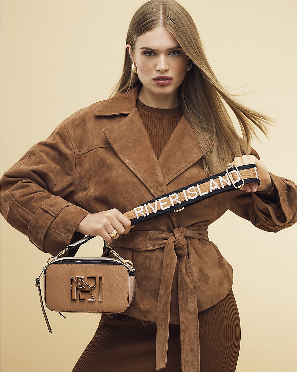 Beige Camera Cross Body Bag | River Island UK & IE