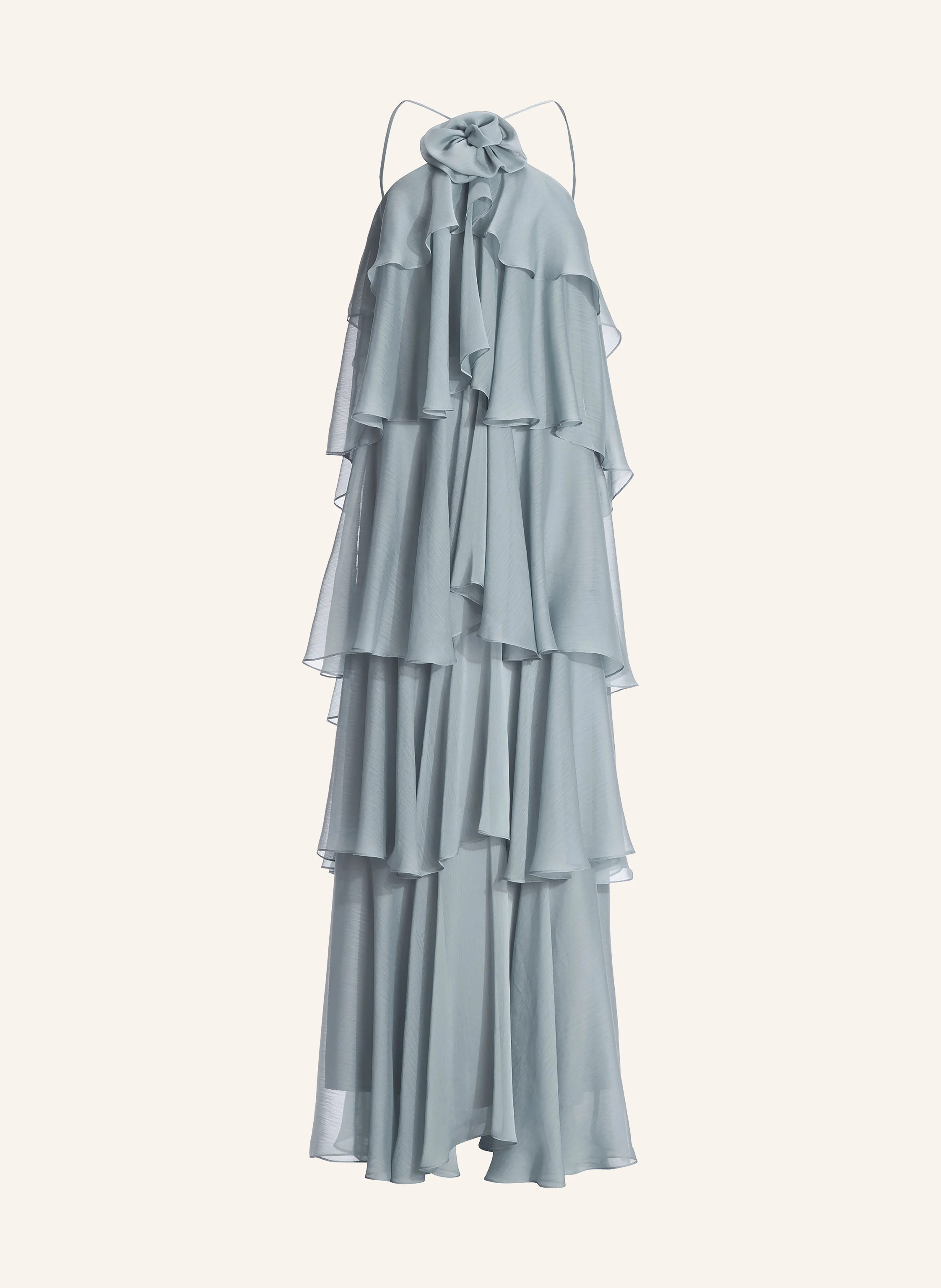 SWING Abendkleid mit Volants in blaugrau | Breuninger (DACH)