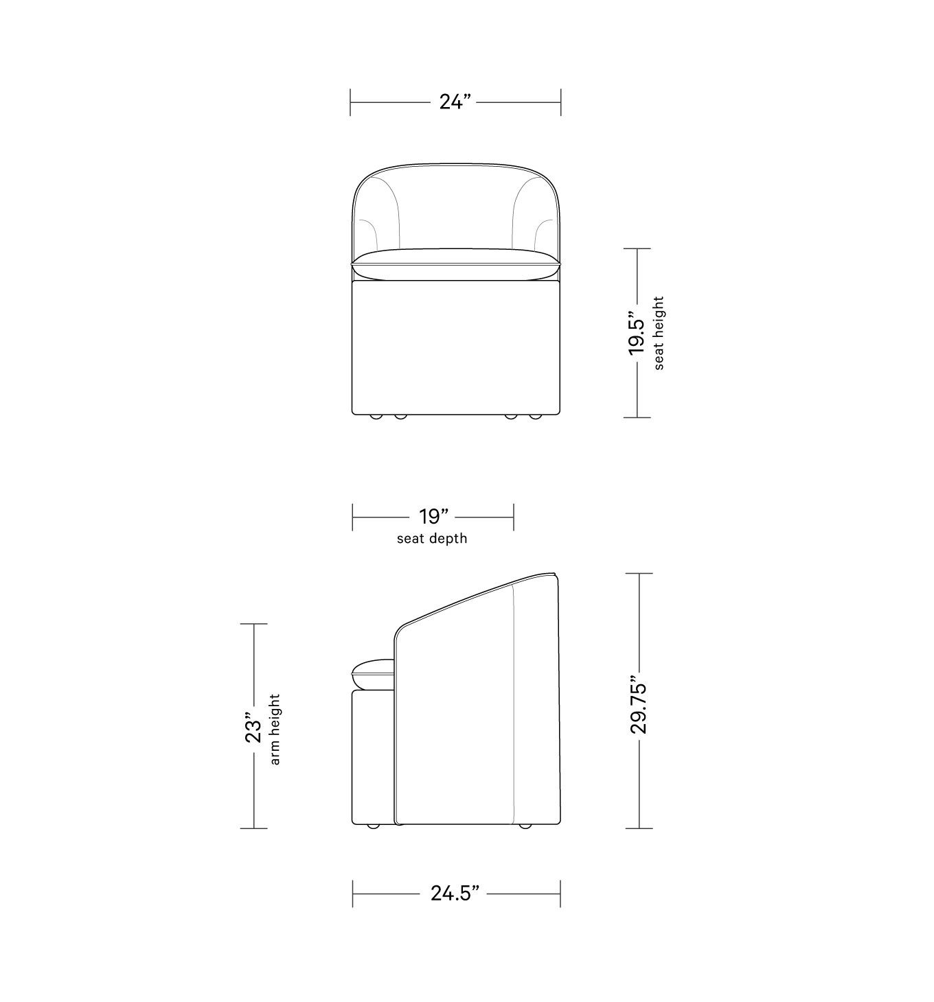 Daphne Upholstered Chair with Contrast Piping | Interior Define