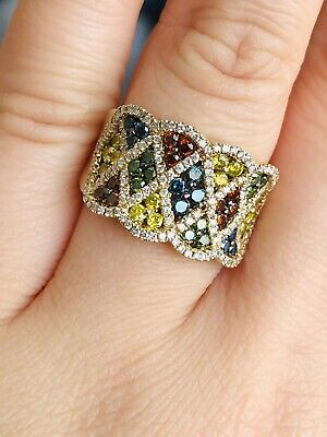 Le Vian 14K Yellow Gold Mixberry Multi Color Diamond Ring Size 6.5-6.75 $9600 | eBay US