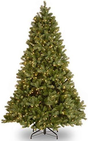 National Tree Company Pre-lit 'Feel Real' Artificial Full Downswept Christmas Tree, Green, Douglas F | Amazon (US)