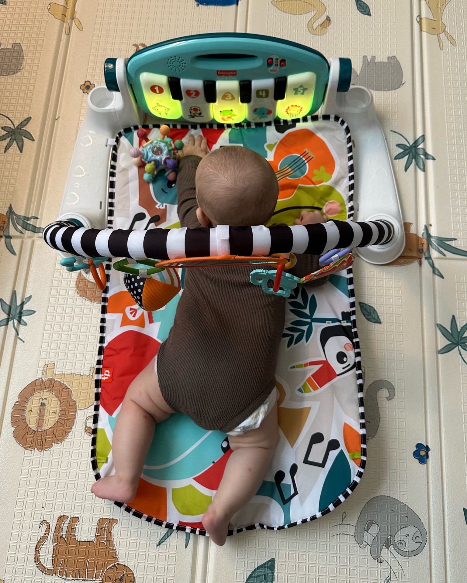 Tummy time activity center & teething toy 

Love that the activity center has different growth stages & plays ms. Rachel! Piano is removable 

#LTKBaby