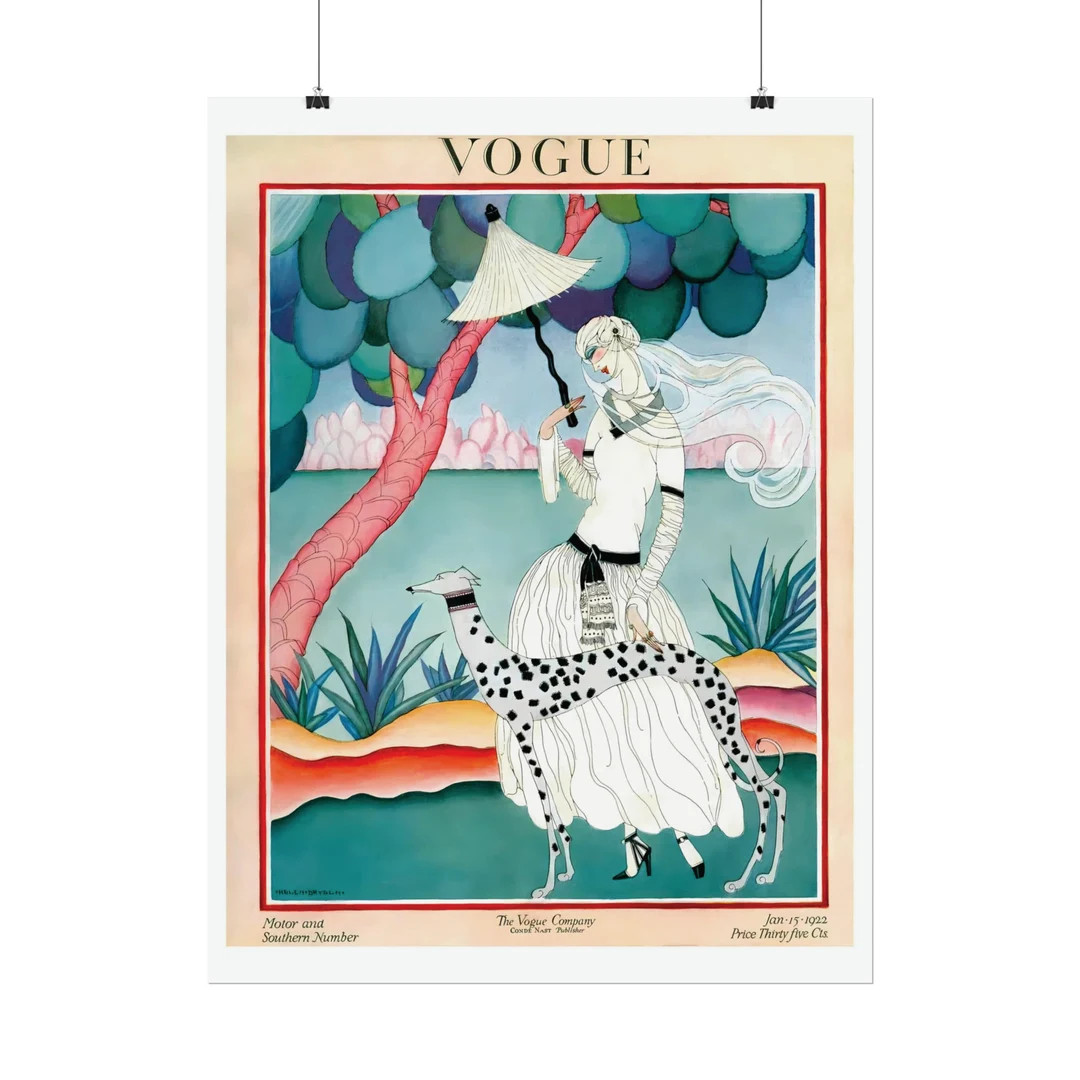 Vintage 1922 Vogue Magazine Cover Reproduction Poster Retro Wall Art Print Vintage Home Decor Gif... | Etsy (US)