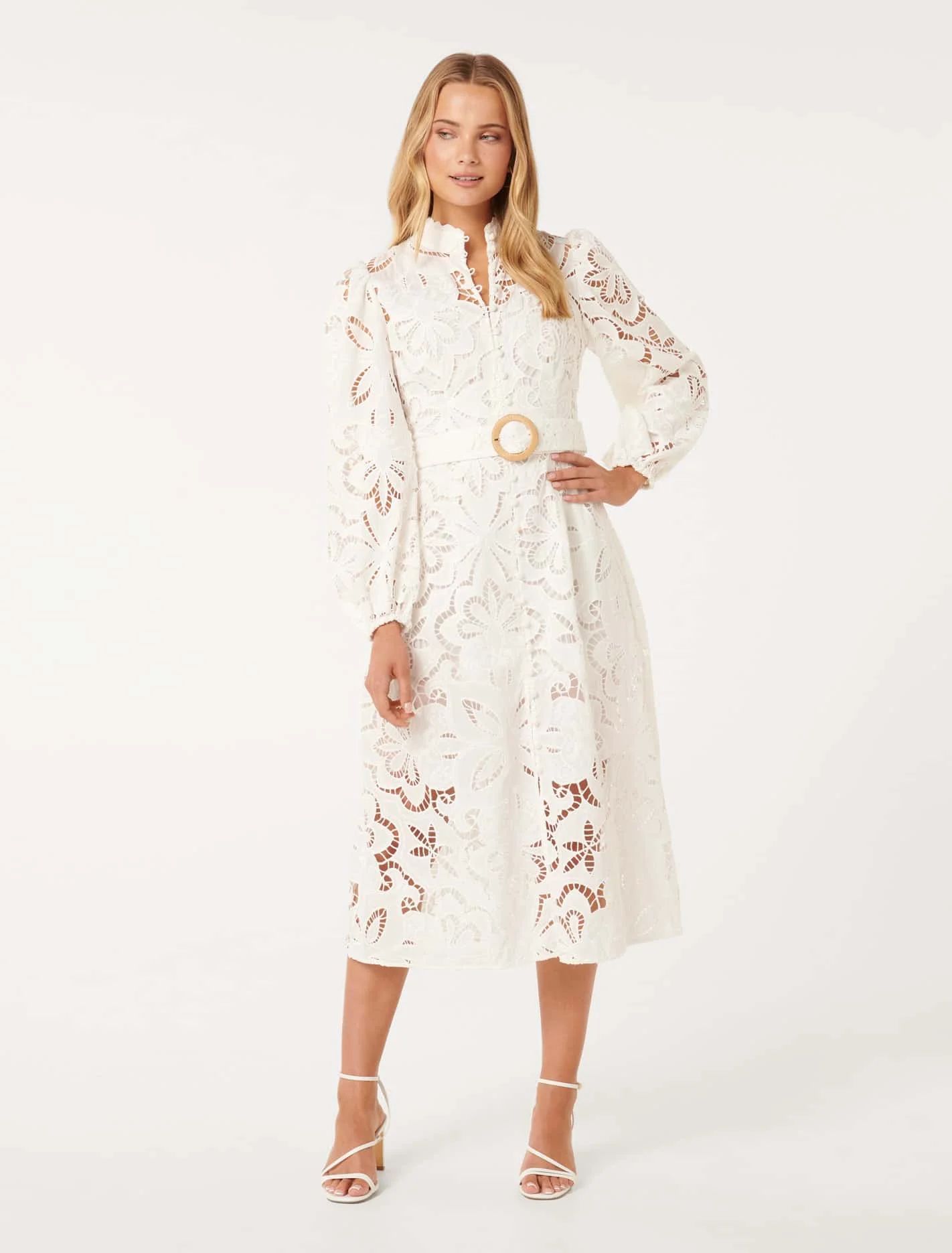 Victoria Broderie Midi Dress | Ever New (CA)