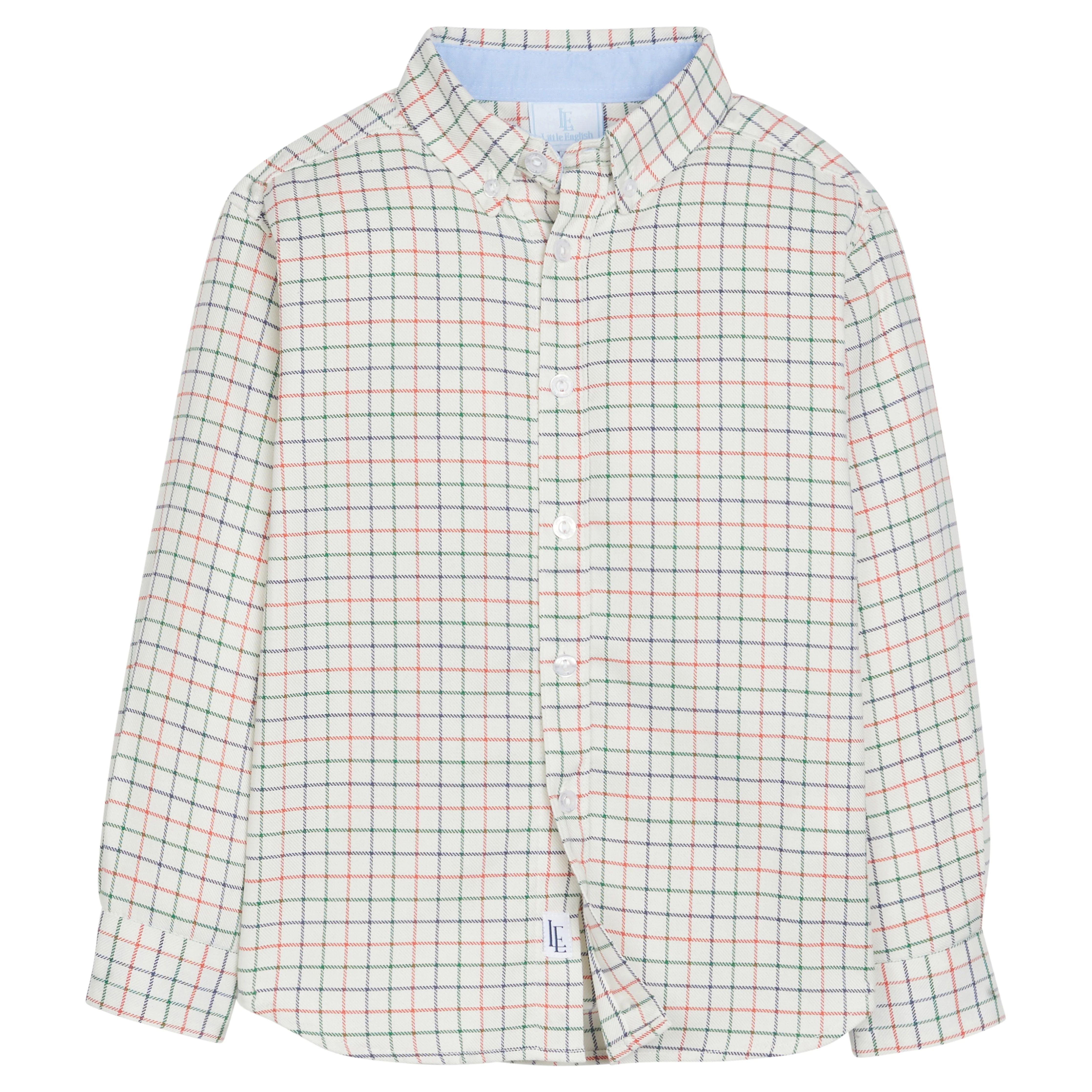 Hunter Tattersall Shirt - Little Boy's Button Down | Little English