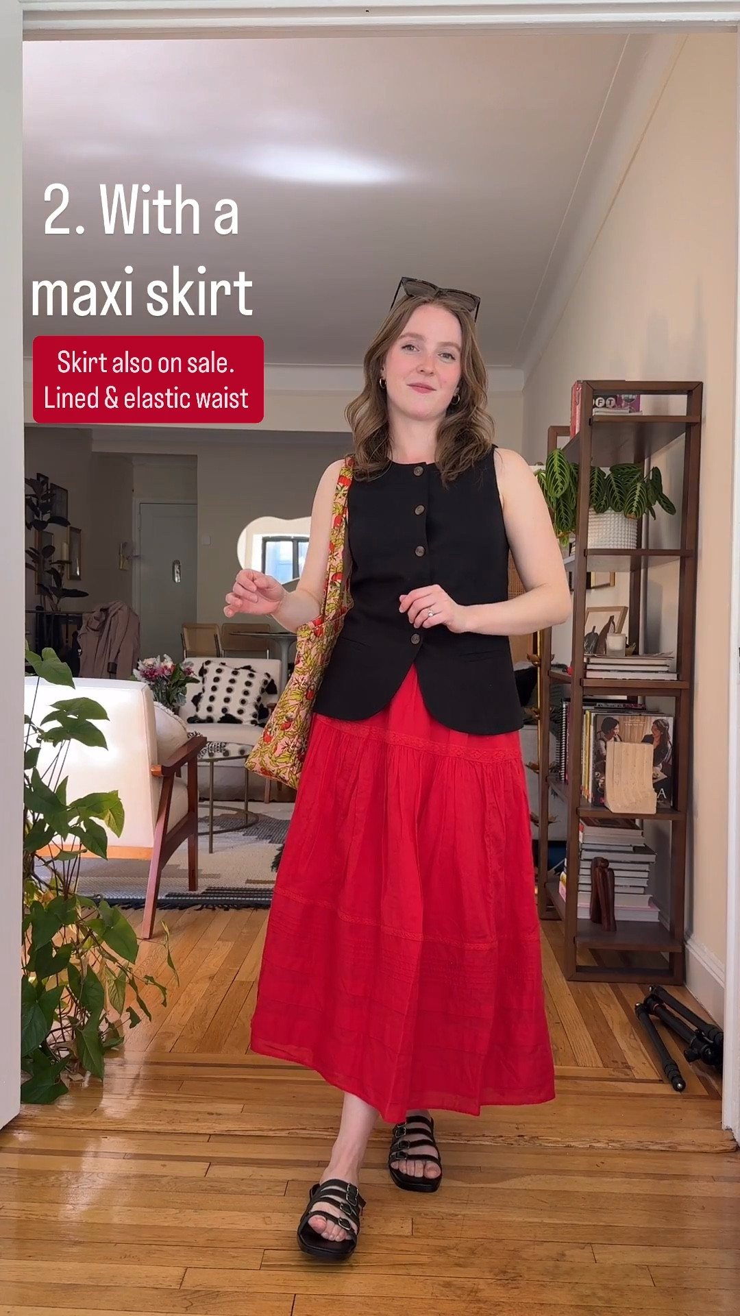 Spring outfit for women. On sale linen vest size 0. Skirt on sale xs petite and elastic waist

#LTKSaleAlert #LTKPetite